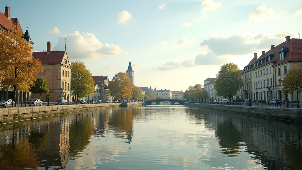 Subačiaus bastėjos liškiai, miesto panorama iš viršaus, vakarinė šviesa