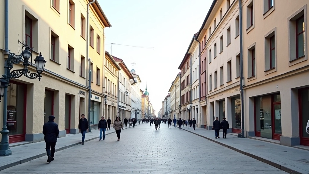 Vilniaus senamiestis su Pilies gatve, senovinės architektūros, rytas apšvietimas
